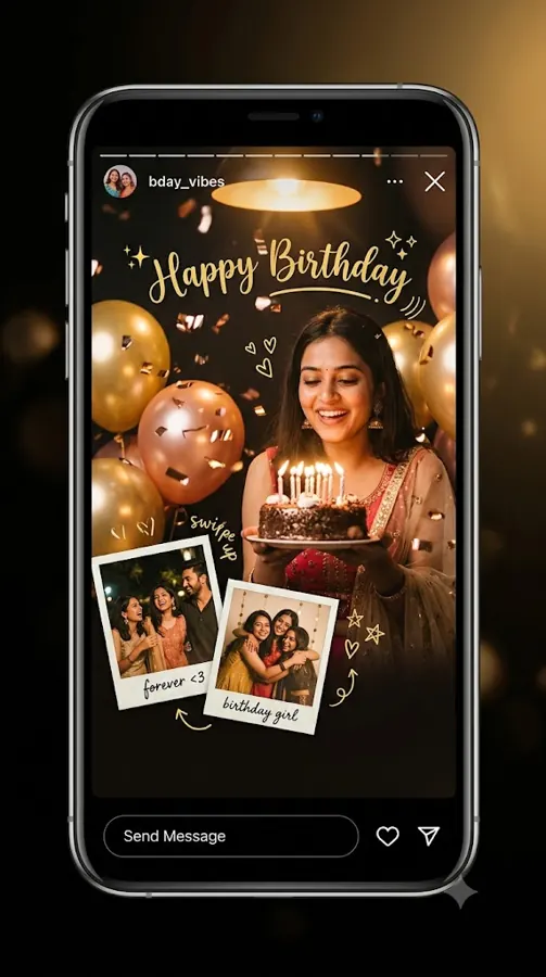 Birthday story designed with Snap AI