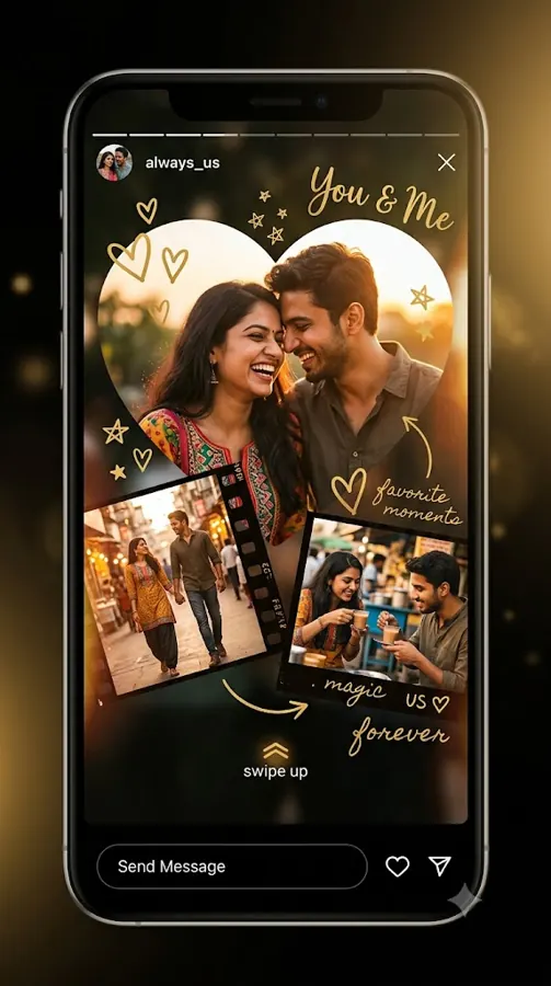 Couple story designed with Snap AI